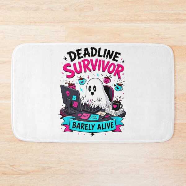 Item preview, Deadline Survivor Barely Alive Ghost | Funny Work & Student Desk designed and sold by Dazzle-Sizzle.
