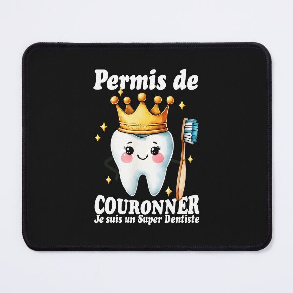 Item preview, Dentist Tooth Crowned Super Dentist French Text designed and sold by xqklwnyqv.