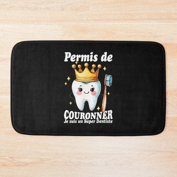 Item preview, Dentist Tooth Crowned Super Dentist French Text designed and sold by xqklwnyqv.