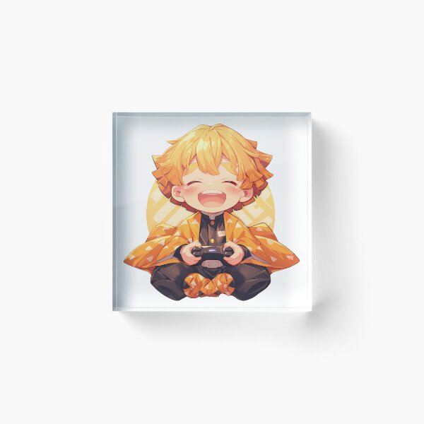 Item preview, Zenitsu Agatsuma Demon Slayer Chibi Gamer Happy Haori designed and sold by Dashsopaner.