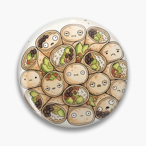 Item preview, Cute Burrito Slices Kawaii Mexican Food Art designed and sold by DuckOddity.
