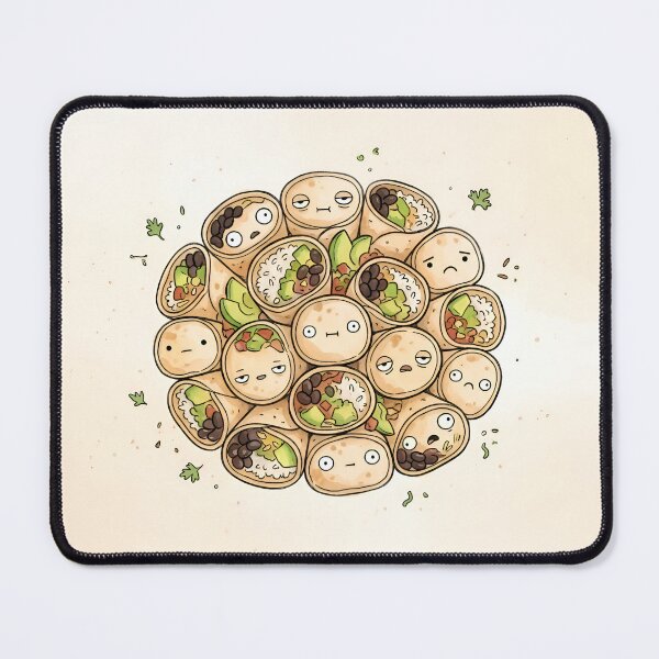 Item preview, Cute Burrito Slices Kawaii Mexican Food Art designed and sold by DuckOddity.