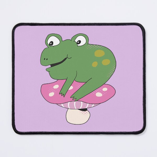 Item preview, Bean the Frog on Toadstool (Purple) designed and sold by yellowflowerhut.