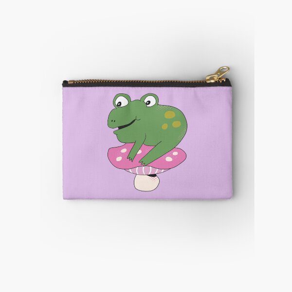 Item preview, Bean the Frog on Toadstool (Purple) designed and sold by yellowflowerhut.