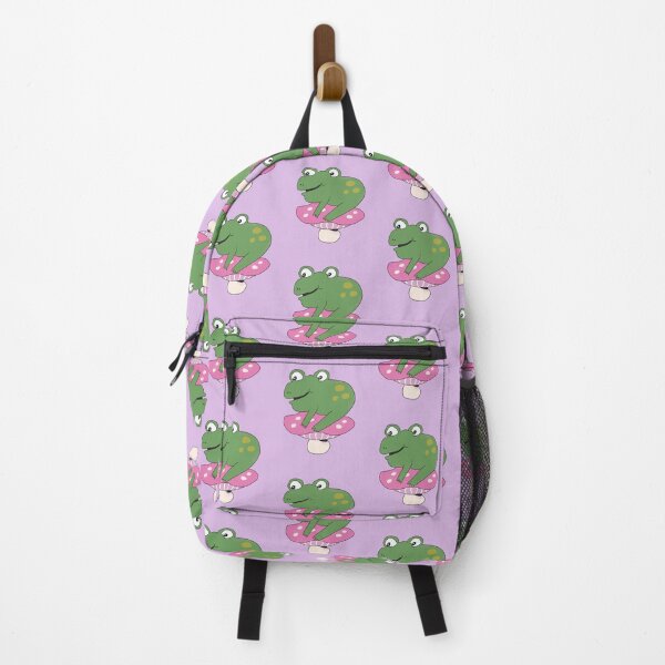 Item preview, Bean the Frog on Toadstool (Purple) designed and sold by yellowflowerhut.