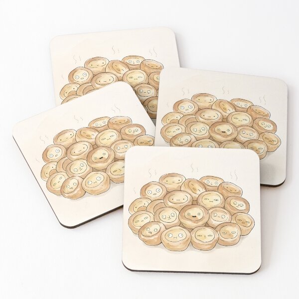 Item preview, Cute Yorkshire Puddings Kawaii British Food Illustration designed and sold by DuckOddity.