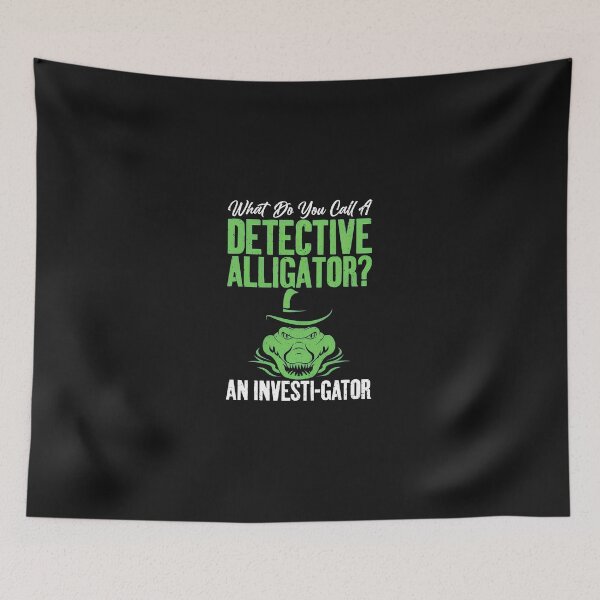 Item preview, Detective Alligator Investi-gator Pun Funny Reptile designed and sold by xqklwnyqv.