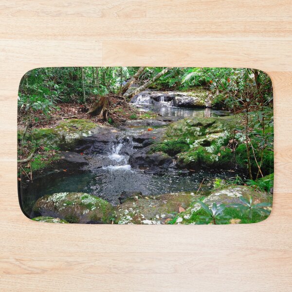 Item preview, Rainforest stream with mossy rocks and cascades designed and sold by jaynerushton.