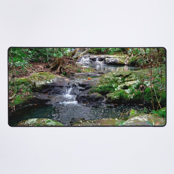 Item preview, Rainforest stream with mossy rocks and cascades designed and sold by jaynerushton.