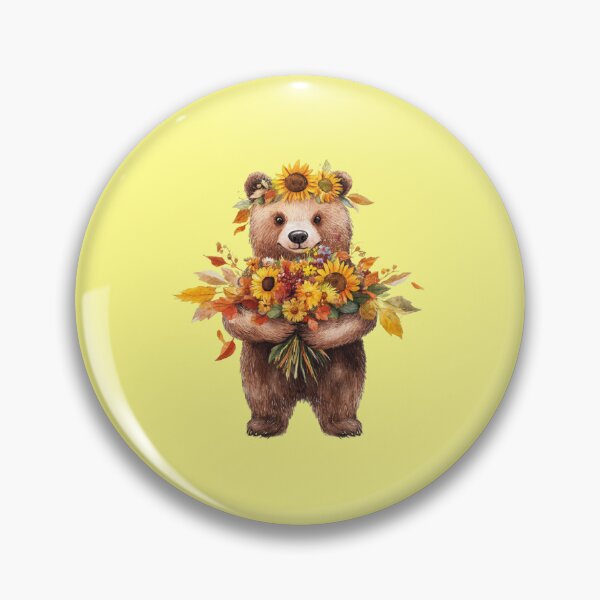 Item preview, Oso sosteniendo flores de otoño designed and sold by briaddy.
