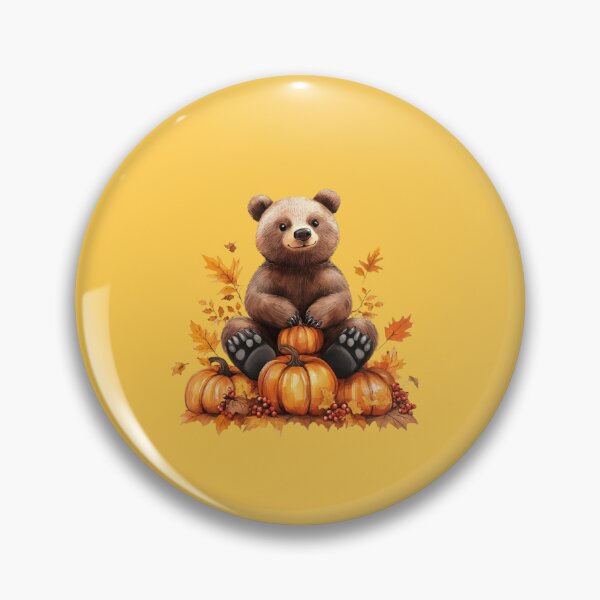Item preview, Adorable Bear with Pumpkins designed and sold by briaddy.