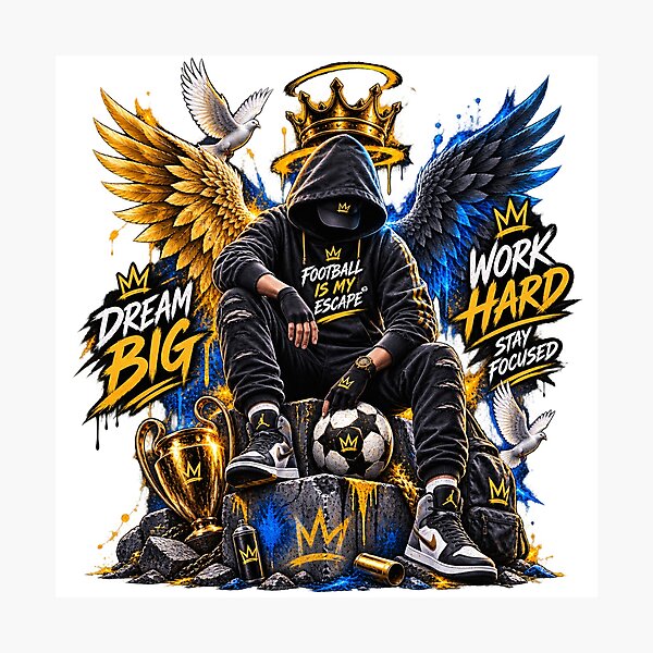 Item preview, Football Is My Passion Dream Big Work Hard designed and sold by LegendCourt.