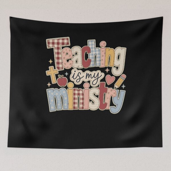 Item preview, Teaching is My Ministry Applique Style Educator designed and sold by snowry.