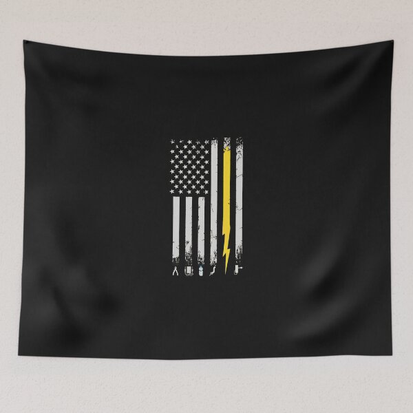 Item preview, Distressed American Flag Yellow L designed and sold by xqklwnyqv.