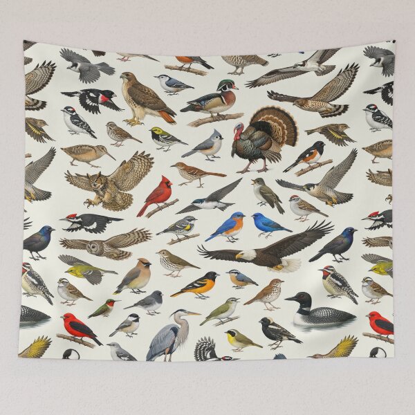 Item preview, Native Birds of Vermont Retro Identification Chart designed and sold by kakarikihill.