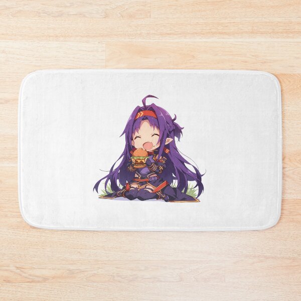Item preview, Yuuki Sword Art Online Anime Chibi Kawaii Burger Purple Hair Joyful designed and sold by Dashsopaner.