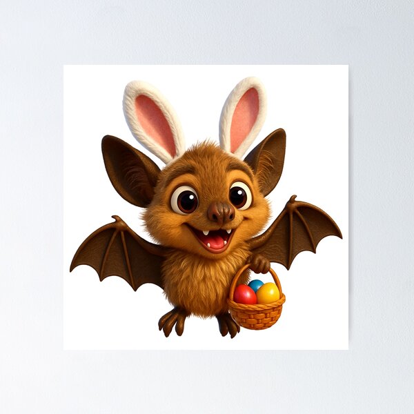Item preview, Easter Whiskered Bat designed and sold by Sillytoe.