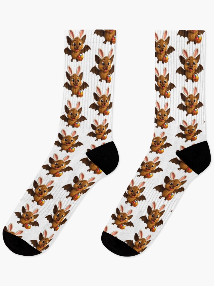 Thumbnail 1 of 5, Socks, Easter Whiskered Bat designed and sold by Sillytoe.