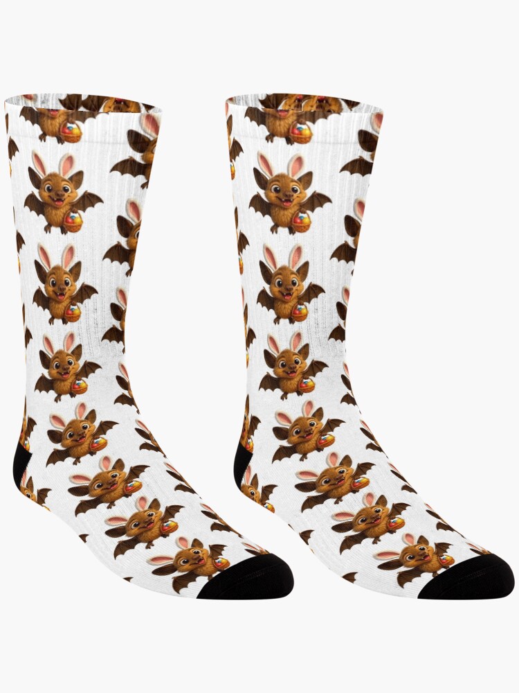 Thumbnail 3 of 5, Socks, Easter Whiskered Bat designed and sold by Sillytoe.