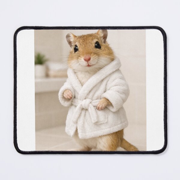 Item preview, Cozy Bathrobe Mongolian Gerbil designed and sold by Sillytoe.