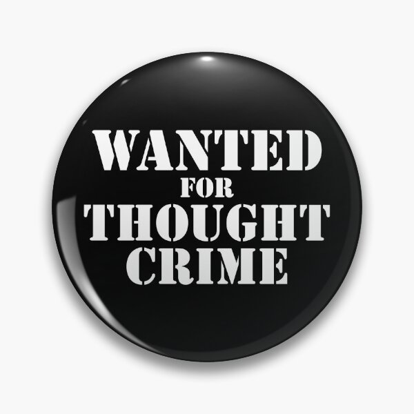 Item preview, Wanted For Thought Crime (White Print) designed and sold by GritFX.