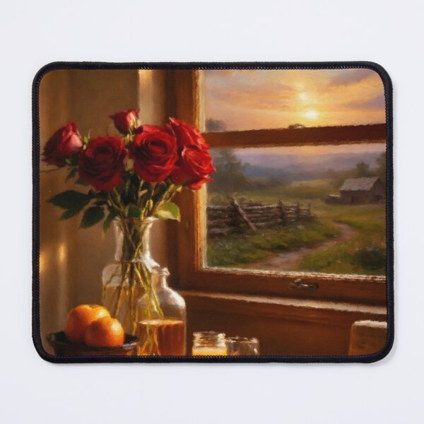 Item preview, Roses by the Window at Sunset designed and sold by Zeph1.