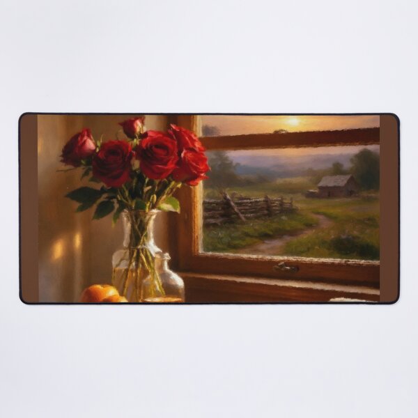 Item preview, Roses by the Window at Sunset designed and sold by Zeph1.