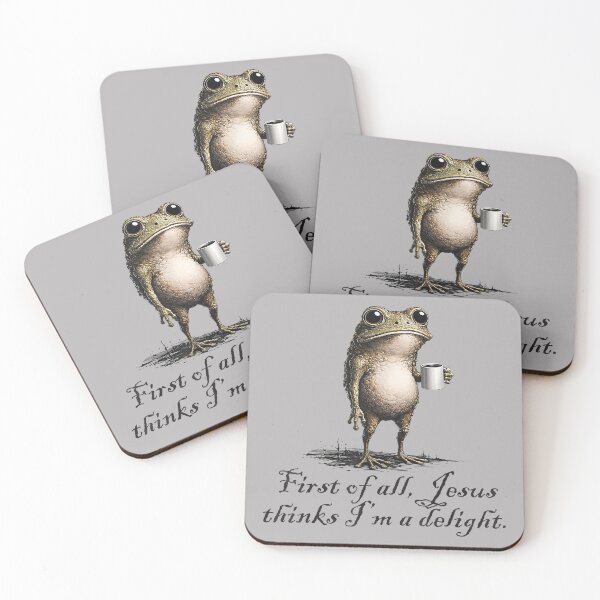 Item preview, Funny Frog Coffee First of All Jesus Thinks I'm A Delight designed and sold by GreggRoss.