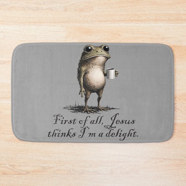 Item preview, Funny Frog Coffee First of All Jesus Thinks I'm A Delight designed and sold by GreggRoss.