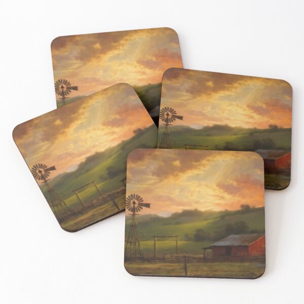 Item preview, Old Farm Windmill at Sunset designed and sold by Zeph1.
