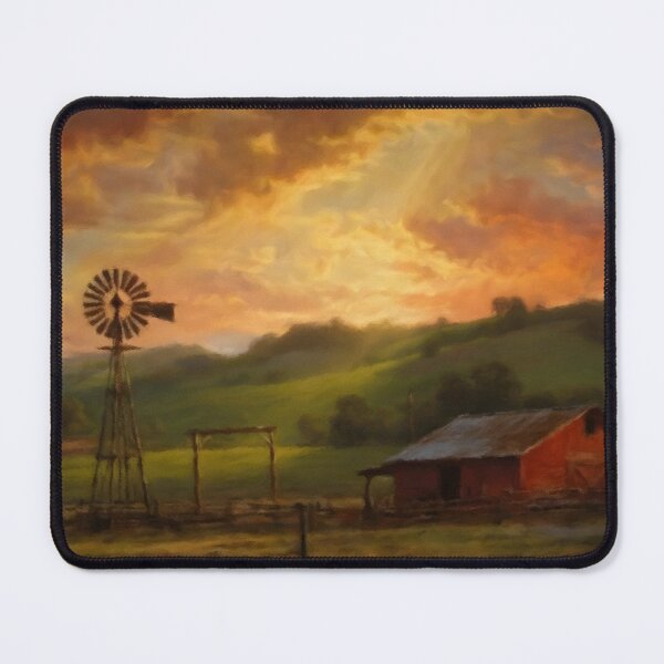 Item preview, Old Farm Windmill at Sunset designed and sold by Zeph1.