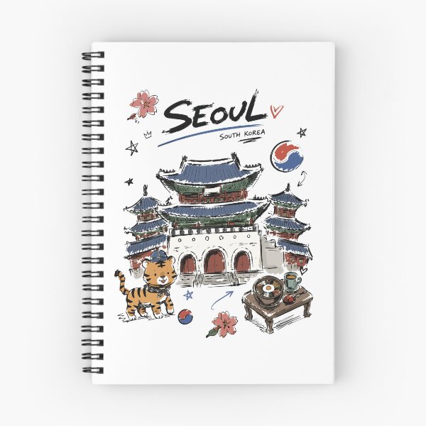 Item preview, Cute Gyeongbokgung Palace Seoul Doodle Art v2 designed and sold by RamyGallery.