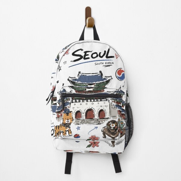 Item preview, Cute Gyeongbokgung Palace Seoul Doodle Art v2 designed and sold by RamyGallery.