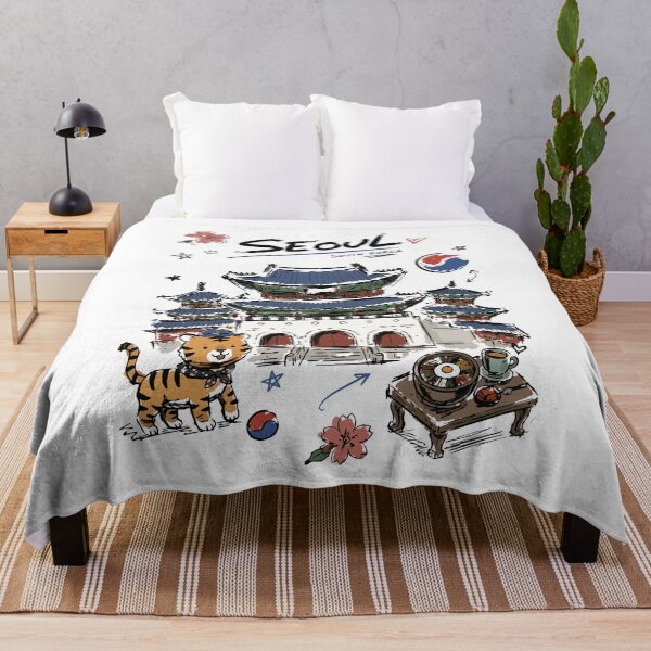 Item preview, Cute Gyeongbokgung Palace Seoul Doodle Art v2 designed and sold by RamyGallery.