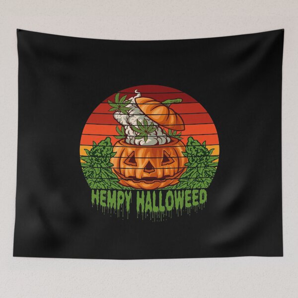 Item preview, Hempy Halloweed Funny Halloween Weed Pumpkin Stoner designed and sold by Eh Plus Designs.