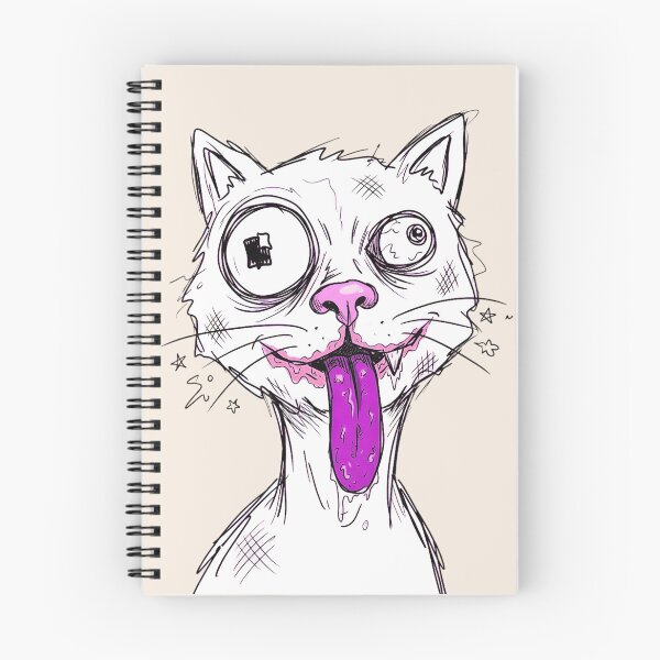 Item preview, Goofy Crazy Cat Unhinged Meme Drawing designed and sold by Pickmash.