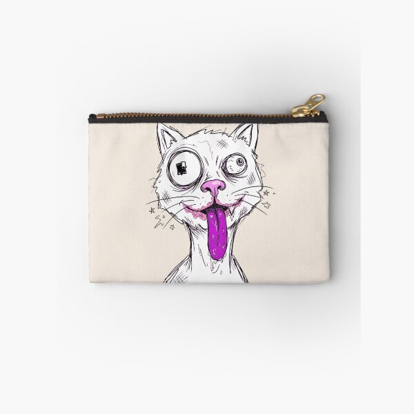 Item preview, Goofy Crazy Cat Unhinged Meme Drawing designed and sold by Pickmash.