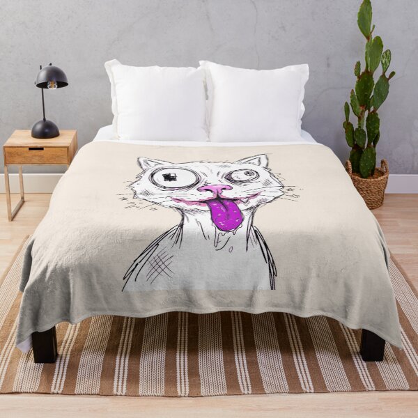 Item preview, Goofy Crazy Cat Unhinged Meme Drawing designed and sold by Pickmash.