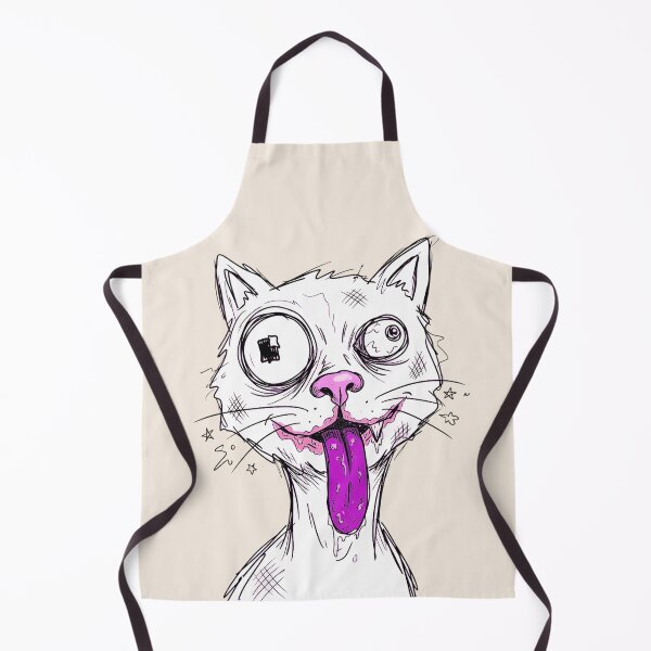Item preview, Goofy Crazy Cat Unhinged Meme Drawing designed and sold by Pickmash.