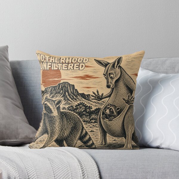 Item preview, Motherhood Unfiltered Raccoon And Kangaroo designed and sold by GibasVisuals.