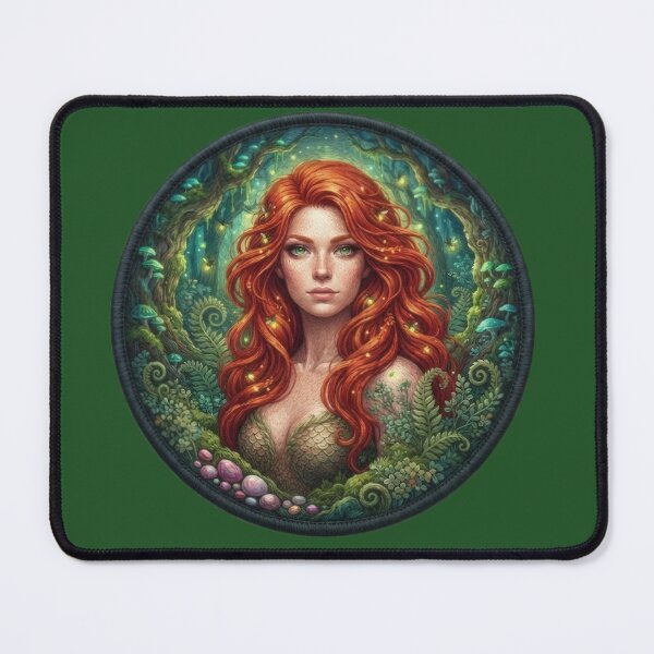 Item preview, Redhaired Forest Nymph Portrait Fantasy Art designed and sold by Azurart2.