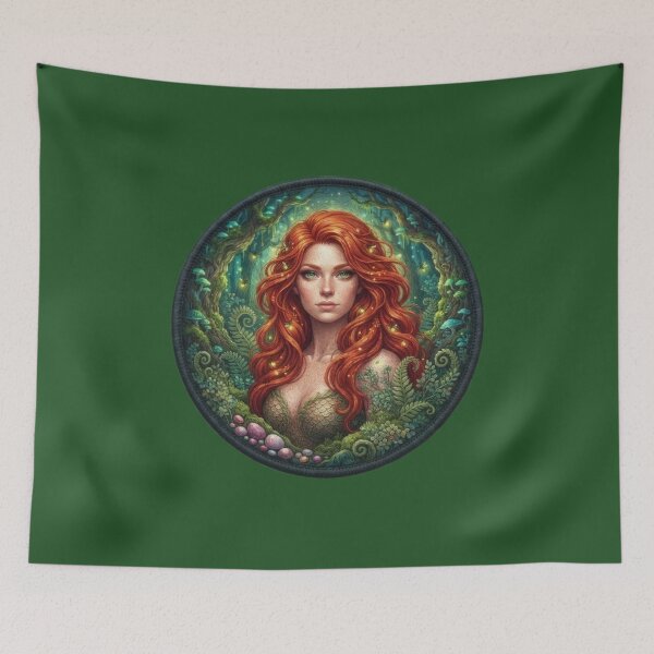 Item preview, Redhaired Forest Nymph Portrait Fantasy Art designed and sold by Azurart2.