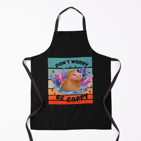 Item preview, Don't Worry Be Cappy Capybara Retro Sunset designed and sold by xqklwnyqv.