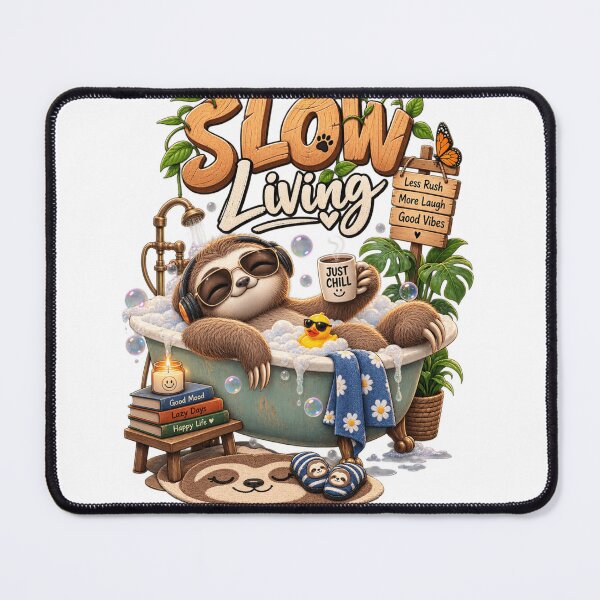 Item preview, Slow Living Good Vibes | Relaxing Sloth Funny T-Shirt designed and sold by ✨ Daily Vibe Studio ✨.