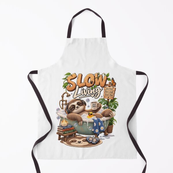 Item preview, Slow Living Good Vibes | Relaxing Sloth Funny T-Shirt designed and sold by ✨ Daily Vibe Studio ✨.