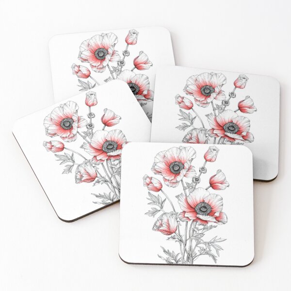 Item preview, Red Poppy Botanical Illustration designed and sold by DriftmarkStudio.
