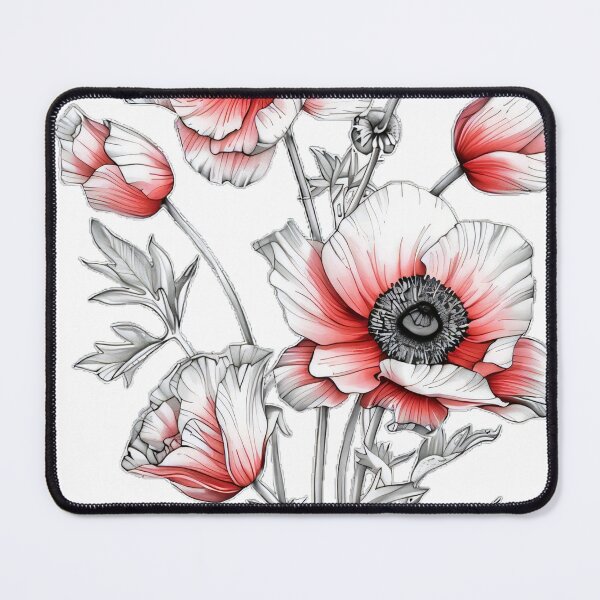 Item preview, Red Poppy Botanical Illustration designed and sold by DriftmarkStudio.