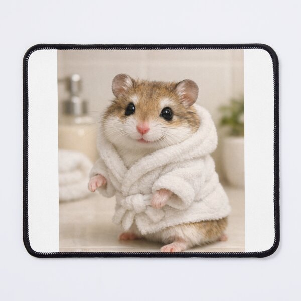 Item preview, Cozy Bathrobe Roborovski Hamster designed and sold by Sillytoe.