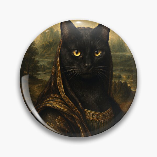 Item preview, Mona Lisa Black Cat Portrait designed and sold by IRONFRAME.