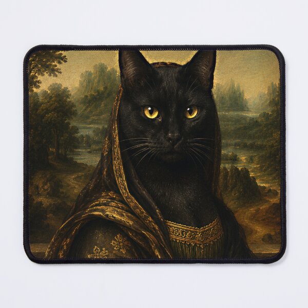 Item preview, Mona Lisa Black Cat Portrait designed and sold by IRONFRAME.